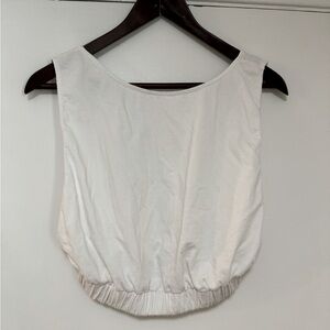 Zara backless tank top white